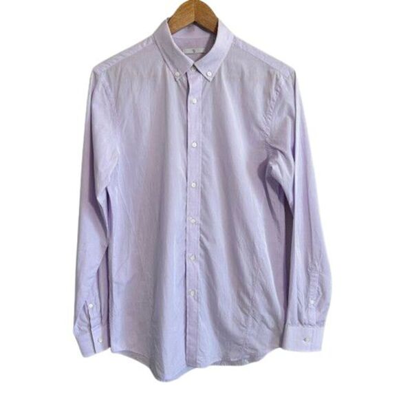UNIQLO x Jil Sander +J Men’s Button Down Shirt M Purple Lavender Long Sleeve - Picture 1 of 7
